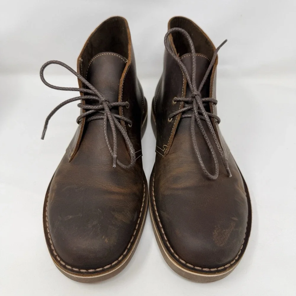 Clarks Bushacre 2 Desert Chukka Boots Men's Size 11 Brown Leather 15522 Casual